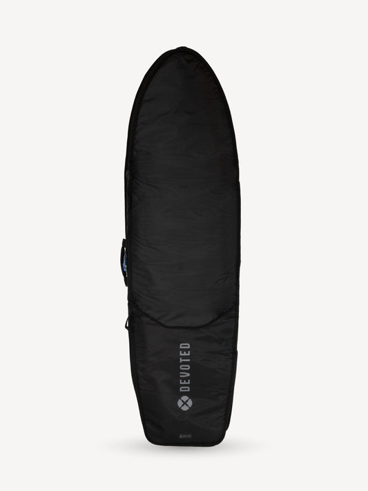 “Devoted Fish 8mm Day Boardbag product image showing compact padded design”