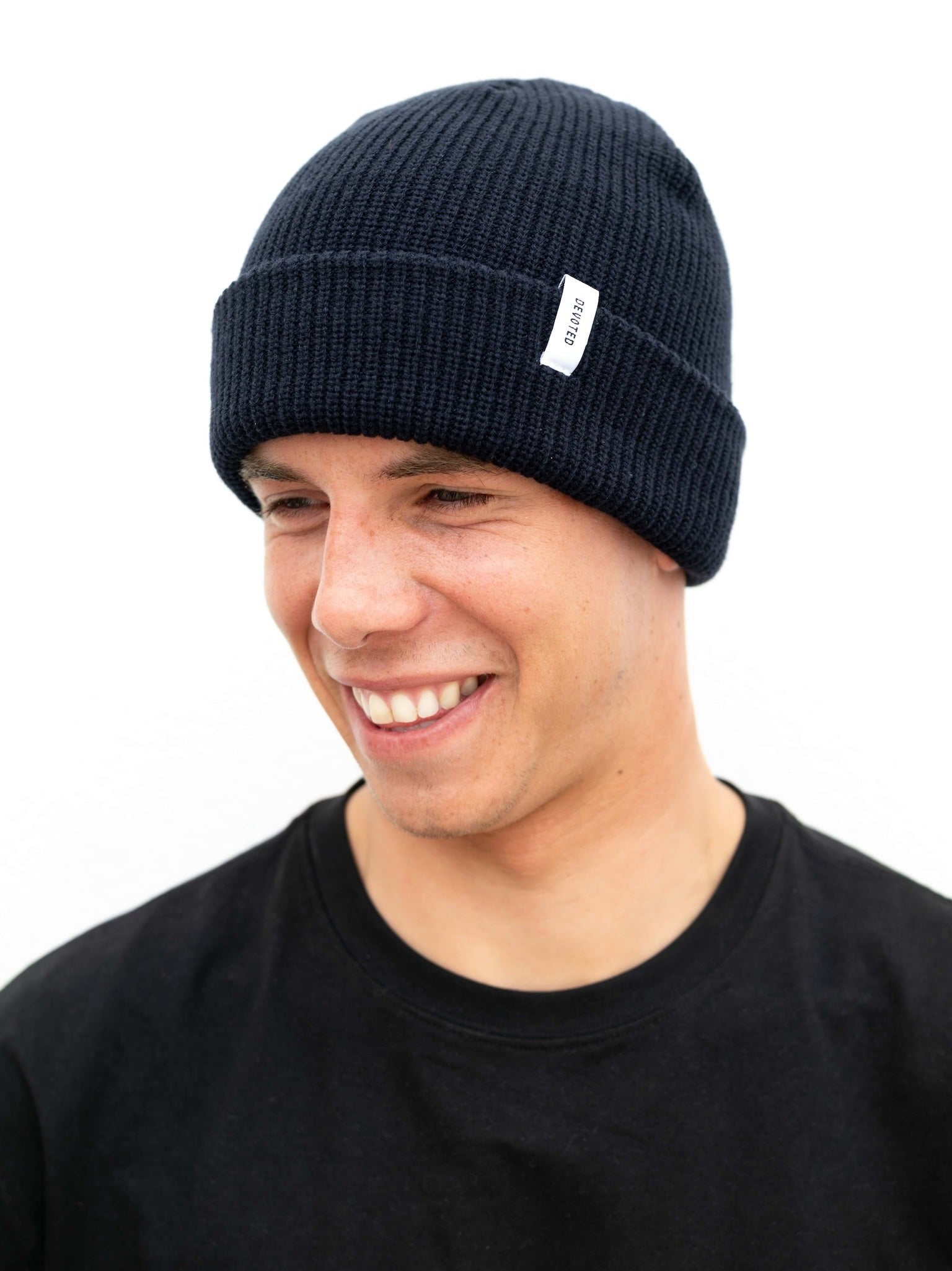 devoted classic beanie navy blue OSFM