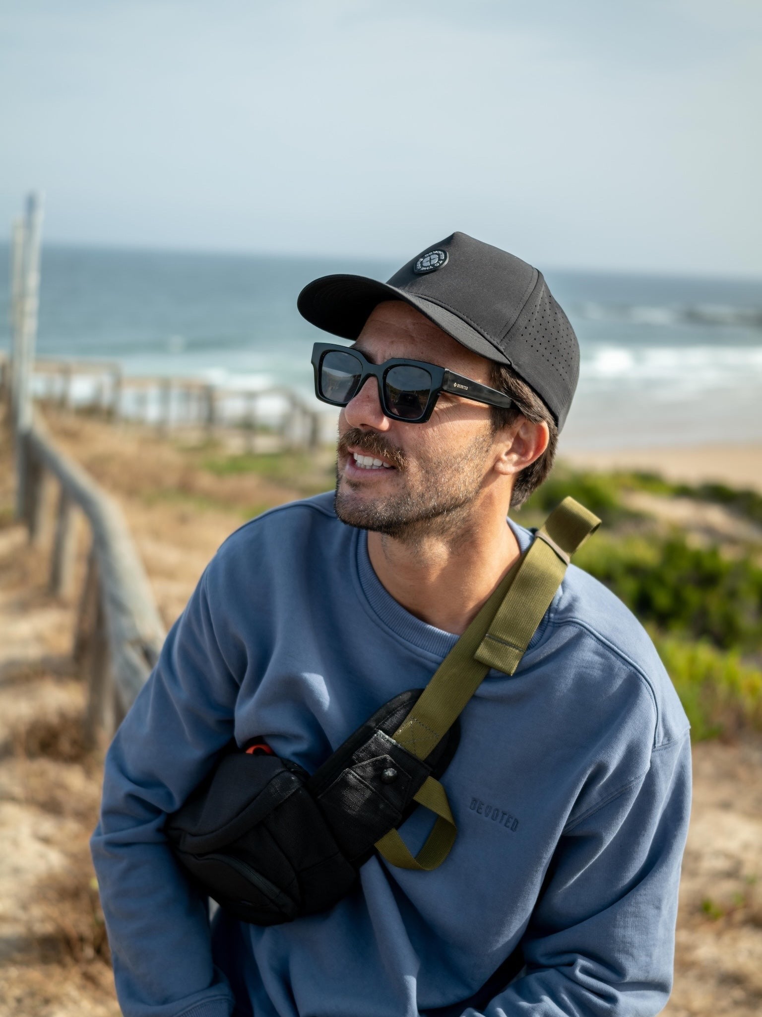 devoted quick dry 5 panel cap black OSFM