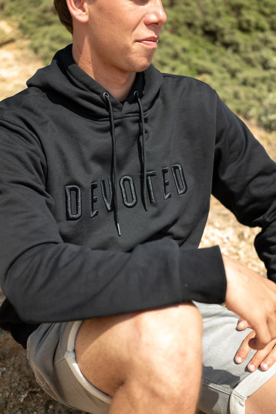 The Puff Logo Hood - Black