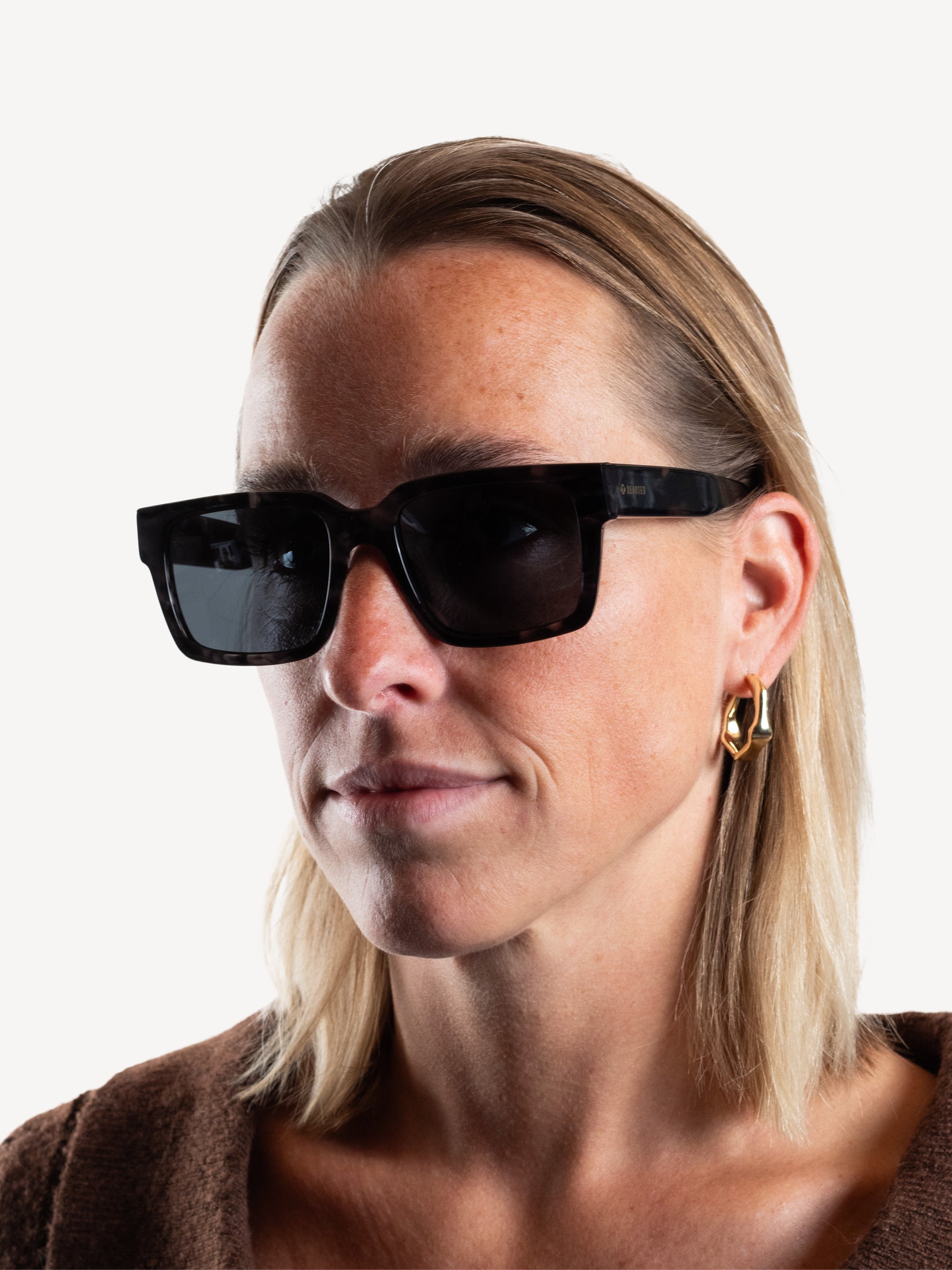 Marcos Polarized Sunglasses Black Leopard