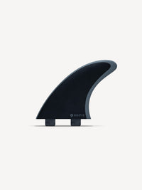 “Devoted CSF Thruster fibreglass fin set dual-tab in product layout with three performance fins”