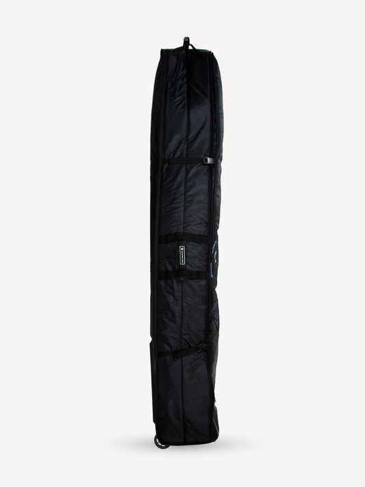 “Side view of Fish 10mm Quad Wheely Travel Boardbag, highlighting thick protection and zip layout”
