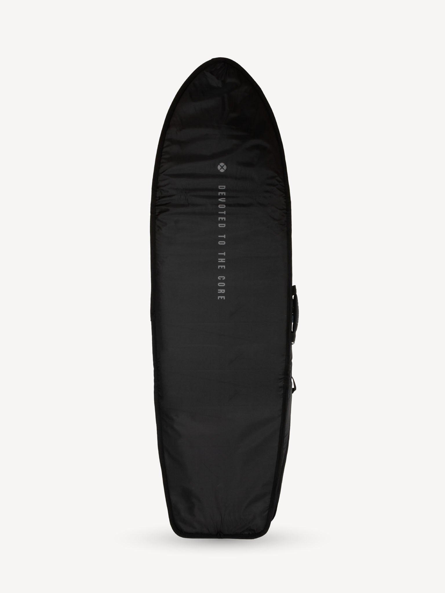 “Side view of Fish Day Boardbag with zipper and reinforced tail section”

