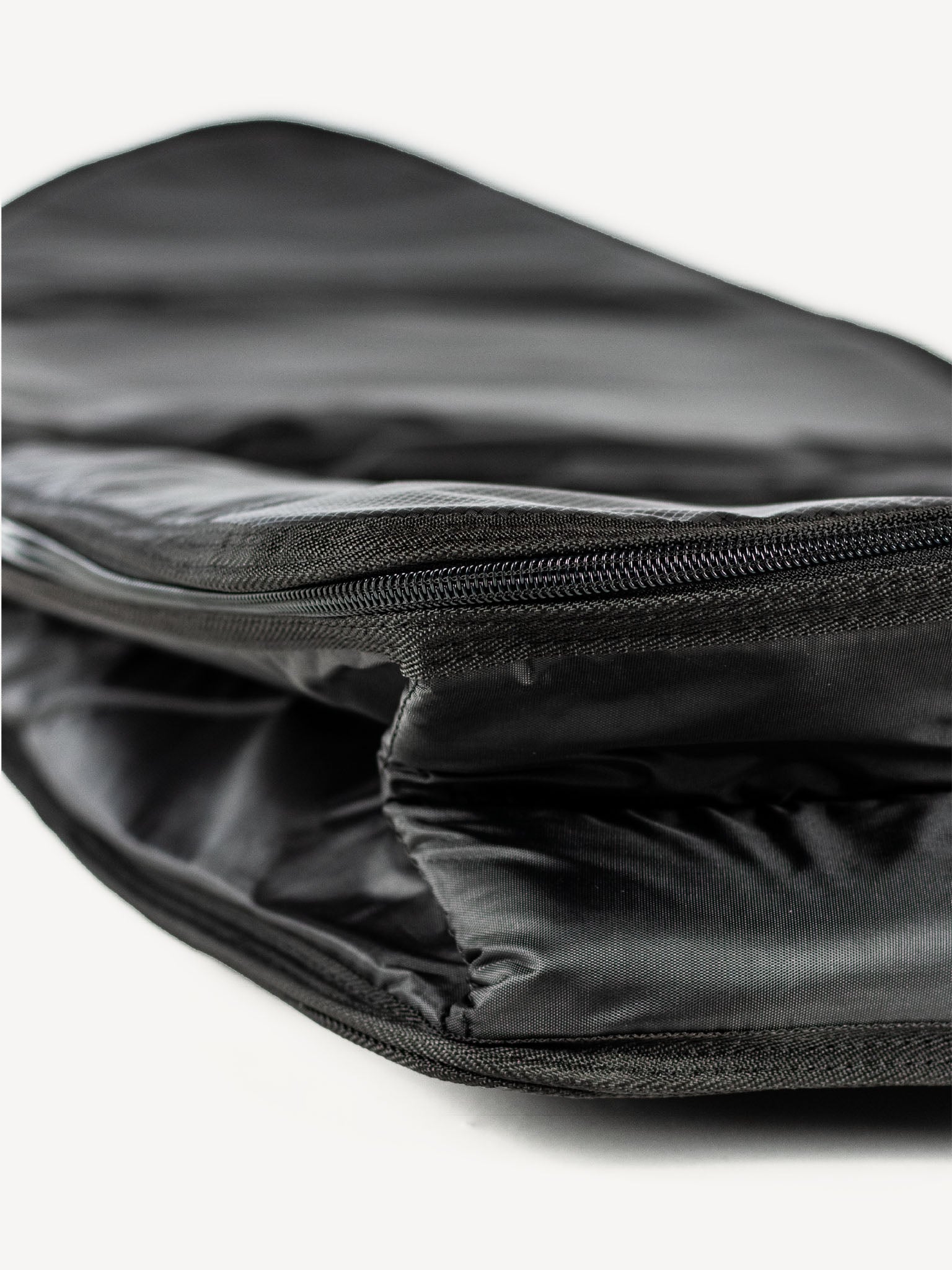 “Zipper and seam construction shown in close-up of Fish Day Bag”
