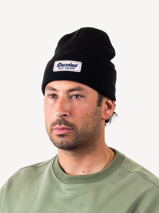 devoted high top beanie black OSFM