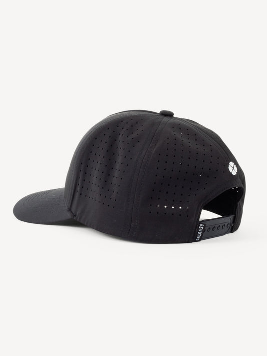 devoted quick dry 5 panel cap black OSFM
